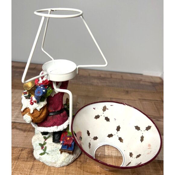 Home Trends Santa Claus Tealight Lantern With Red Shade 8'' - Picture 6 of 6